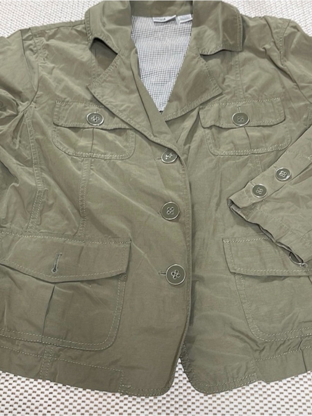 Chicos Army Green Jacket - Sz 16